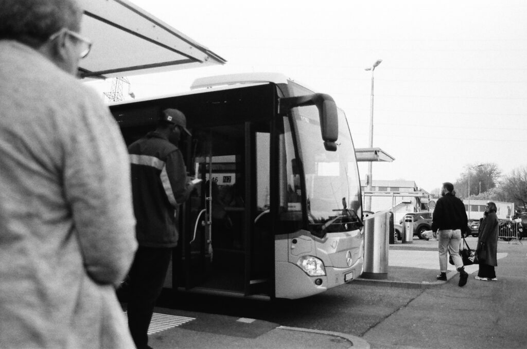 Arrêt Croisettes, Lausanne, Minolta X-500, Ilford HP5 Plus